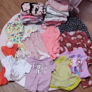 Baby Girls Bundle Shirts Rompers Onesies Pjs Several Sizes